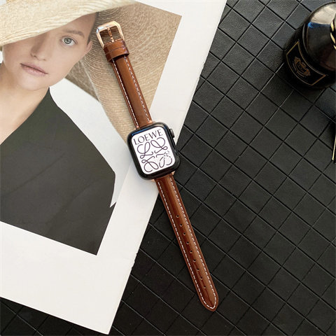 苹果iwatch7手表皮带运动真皮