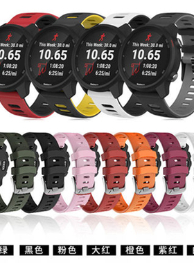 适用佳明245/645MVivomove/Venu/VMHR智能手表表带 三星Galaxy Watch4 Classic 46mm 40透气硅胶快拆腕带20mm