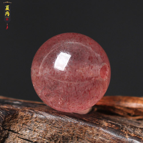 串珠手工编织冰种草莓晶