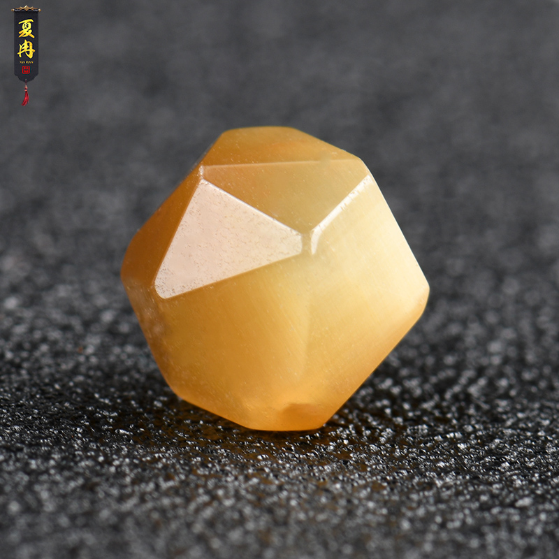 天然金虎眼钻石刻面切面散珠半成品diy手工饰品手链项链配件单颗