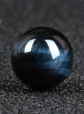 7A天然蓝虎眼石散珠子猫眼石单颗水晶多宝手串diy串珠饰品配件