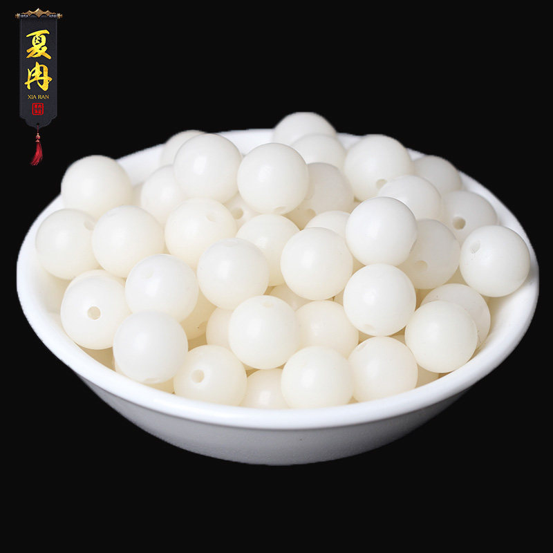 天然白玉菩提根散珠手串夏冉图片