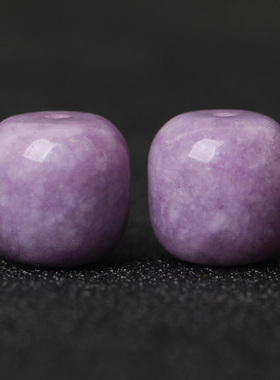 优化仿紫色玉髓老型珠腰珠桶珠散珠金刚星月菩提文玩手持配饰配件