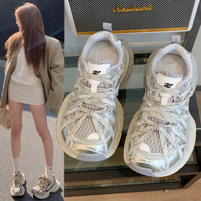 网面透气厚底休闲运动老爹鞋