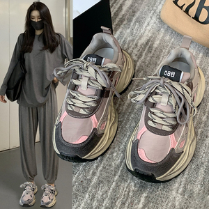 巴黎老爹鞋女2023秋冬新款网红超火轻便厚底百搭运动休闲鞋ins潮