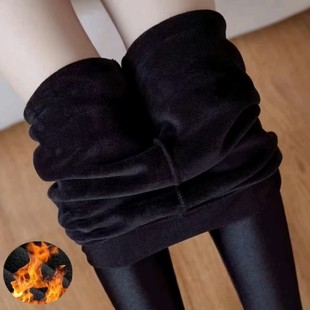 高腰外穿踩脚裤 加绒加厚光泽裤 显瘦保暖护腰a54 秋冬季 芸菲汇女装