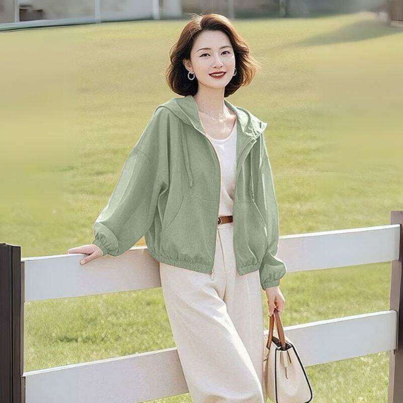 *凯丽百货防晒夹克2026新款连帽外套小个子休闲上衣夏季多巴胺a17