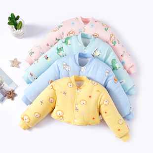 宝宝护肩冬加厚保暖纯棉婴儿童睡觉护肩膀防冻长袖 春秋坎肩半背衣