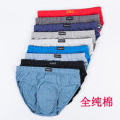 三角裤 男青年中年短裤 纯棉中腰男内裤 男士 纯色修身 底裤 舒适男裤 衩