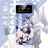 3C认证 银狼充电宝20000毫安10000移动电源快充自带线来图定制