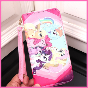 新款 卡通可爱小马宝莉小女孩大容量零钱包儿童包包女童手提钱包