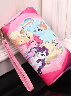 新款卡通可爱小马宝莉小女孩大容量零钱包儿童包包女童手提钱包