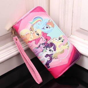 新款卡通可爱小马宝莉小女孩大容量零钱包儿童包包女童手提钱包