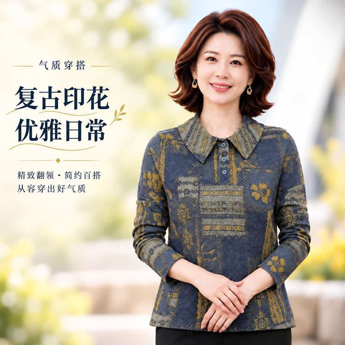 铂瑾女装秋冬法式高级轻奢遮肉小衫女士宽松显瘦百搭上衣长袖Ta4