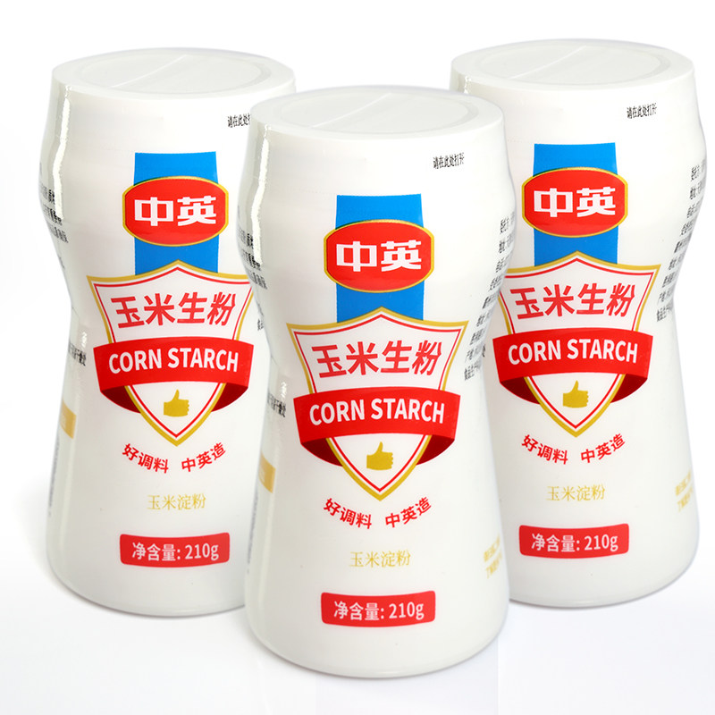 中英玉米淀粉生粉食用淀粉勾芡家用商用烘焙原料嫩肉烹饪勾芡210g