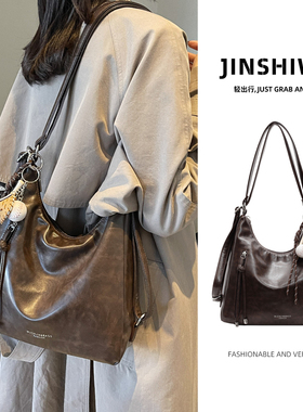 斜挎包复古大容量腋下单肩通勤女包2025新款轻奢秋冬高级感托特包