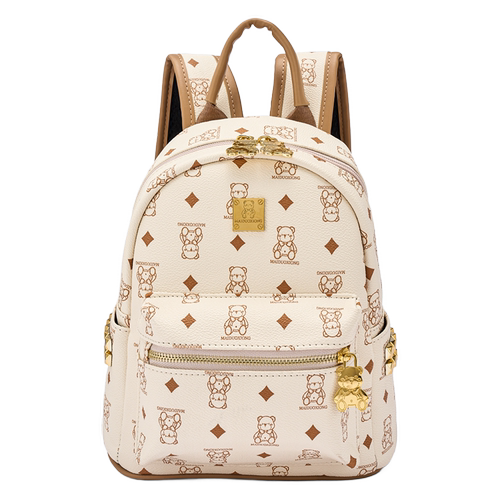 生日礼物可爱小熊通勤双肩包设计感女生大学生2024新款大容量书包