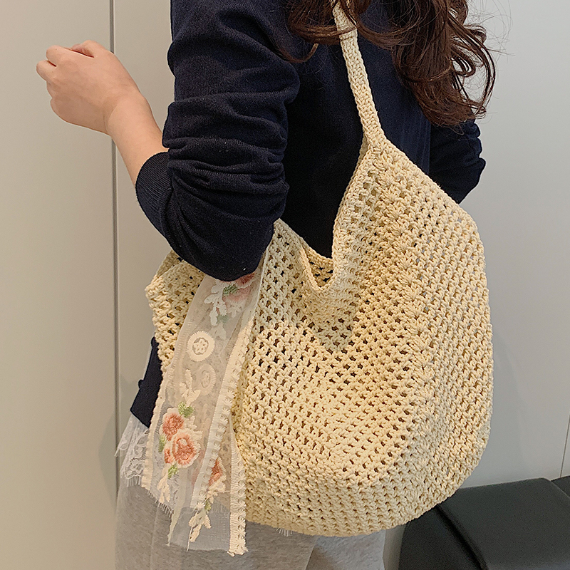 编织包包女士通勤单肩托特包