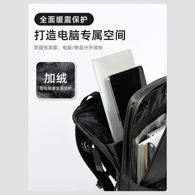 双肩大笔记本JZH电脑包16.寸男士功能大容量防水背包机多能书包学
