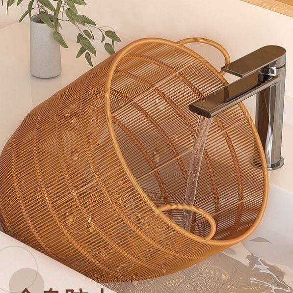 家居藤编ins高颜值酒店收纳筐藤缠家用洗衣篮浴室放衣服神器