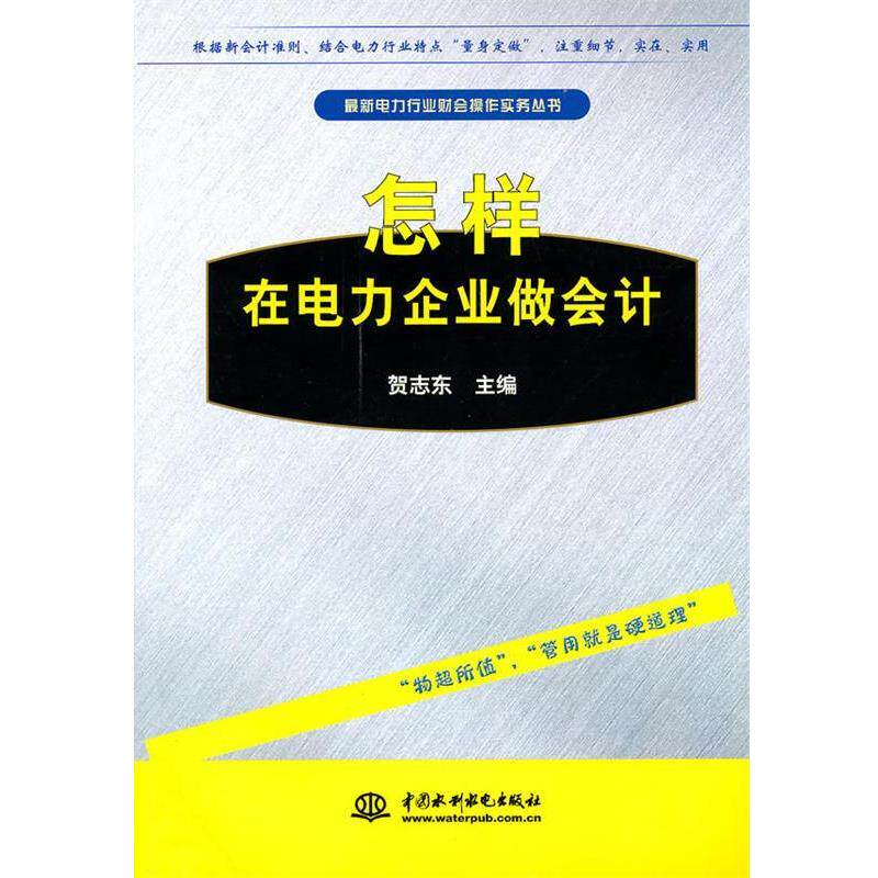 【正版书】 怎样在电力企业做会计 贺志东 主编 中国水利水电出版社