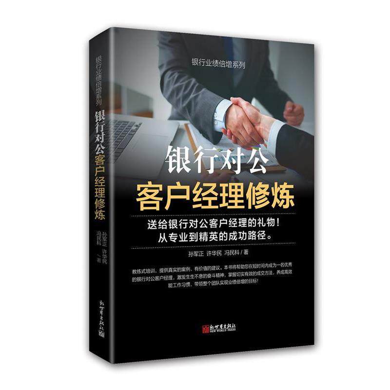 【正版书】 银行对公客户经理修炼 孙军正,许华民,冯民科 新世界出版社