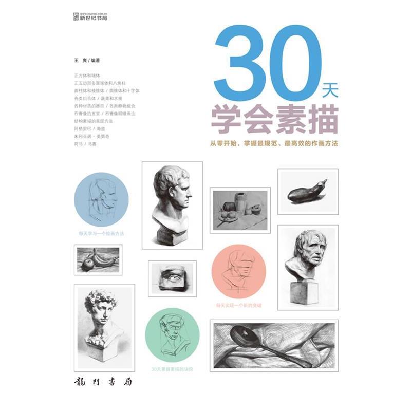 【正版书】 30天学会素描 王爽 龙门书局
