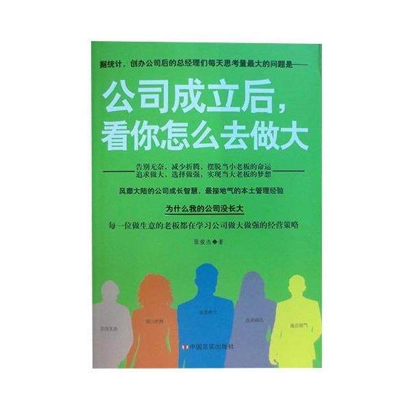 【正版书】 公司成立后,看你怎么去做大 张俊杰 中国言实出版社