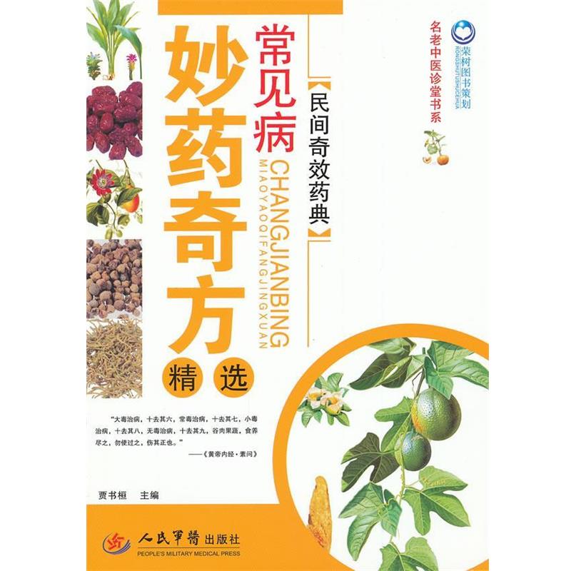 【正版书】 常见病妙药奇方精选.名老中医诊堂书系 贾书桓 主编 人民军医出版社