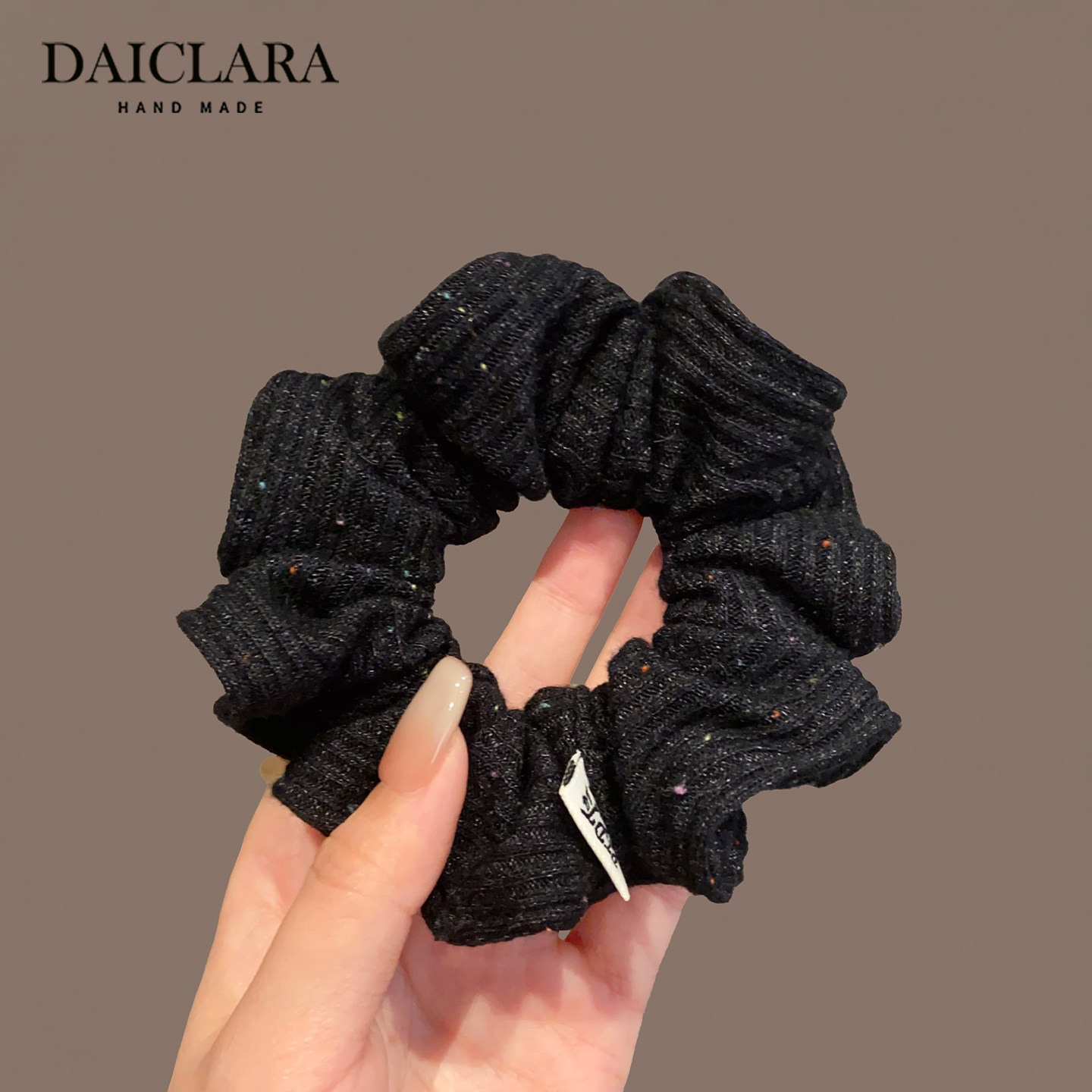 韩系黑色满天星针织毛线发圈新款气质百搭盘发马尾头绳发饰,饰品/流行首饰/时尚饰品新,发饰,淘宝优惠券,粉丝福利购,淘宝优惠卷