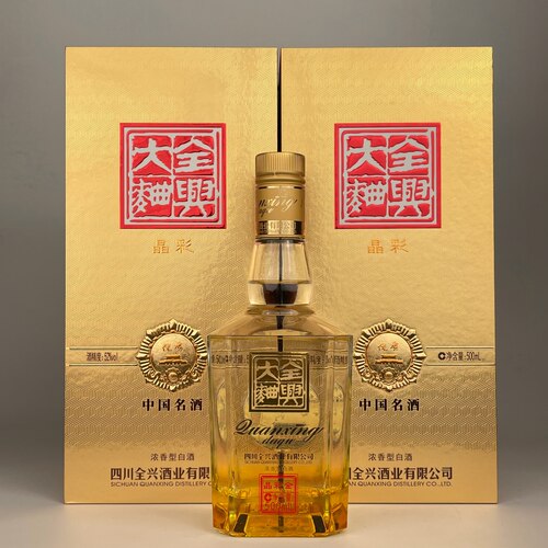 全兴大曲晶彩金纯粮固态酿造白酒