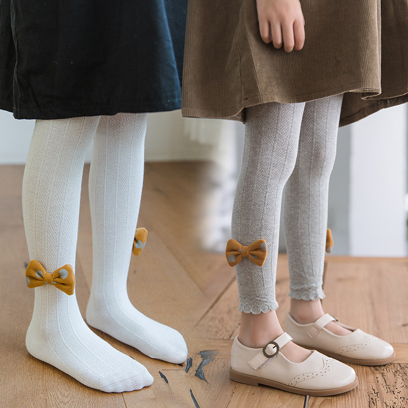 女童打底裤秋装2021新款儿童小童洋气舞蹈袜九分春秋女孩小脚裤潮