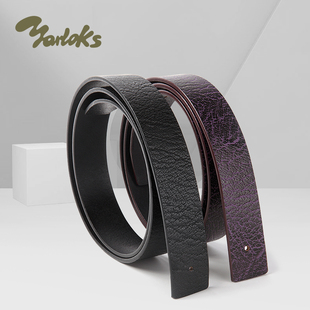 Yarloks/雅乐士男士牛皮革皮带3.5cm带身无头腰带 PDL2202系列