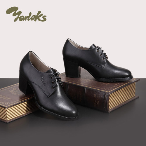 yarloks雅乐通勤款女靴系带