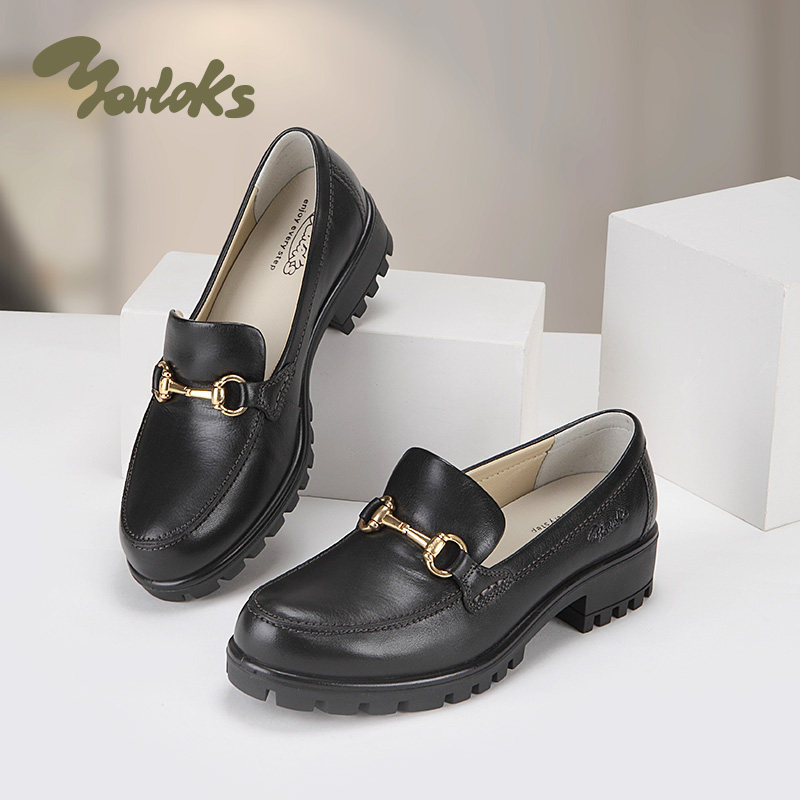 Yarloks/雅乐士女士英伦风小皮鞋马衔扣一脚蹬厚底乐福鞋 2322208,女鞋,乐福鞋（豆豆鞋）,淘宝优惠券,粉丝福利购,淘宝优惠卷