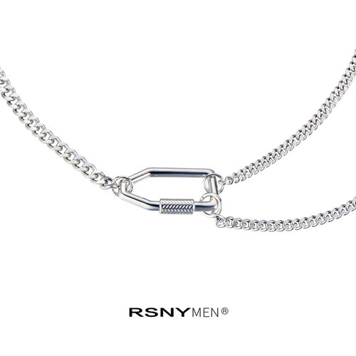 王嘉尔/梓渝同款安全扣项链男