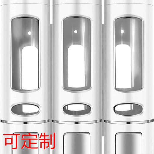 三头400ml皂液器壁挂免打孔手动皂液器洗发盒沐浴露盒洗手给皂瓶