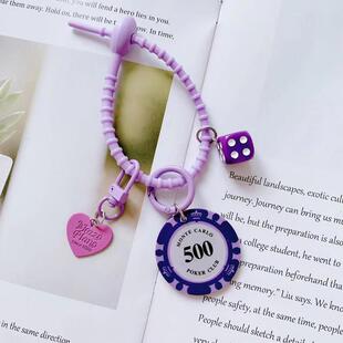 好运筹码钥匙扣 Poker chip筹码汽车挂饰 无功能门禁情侣背包配饰