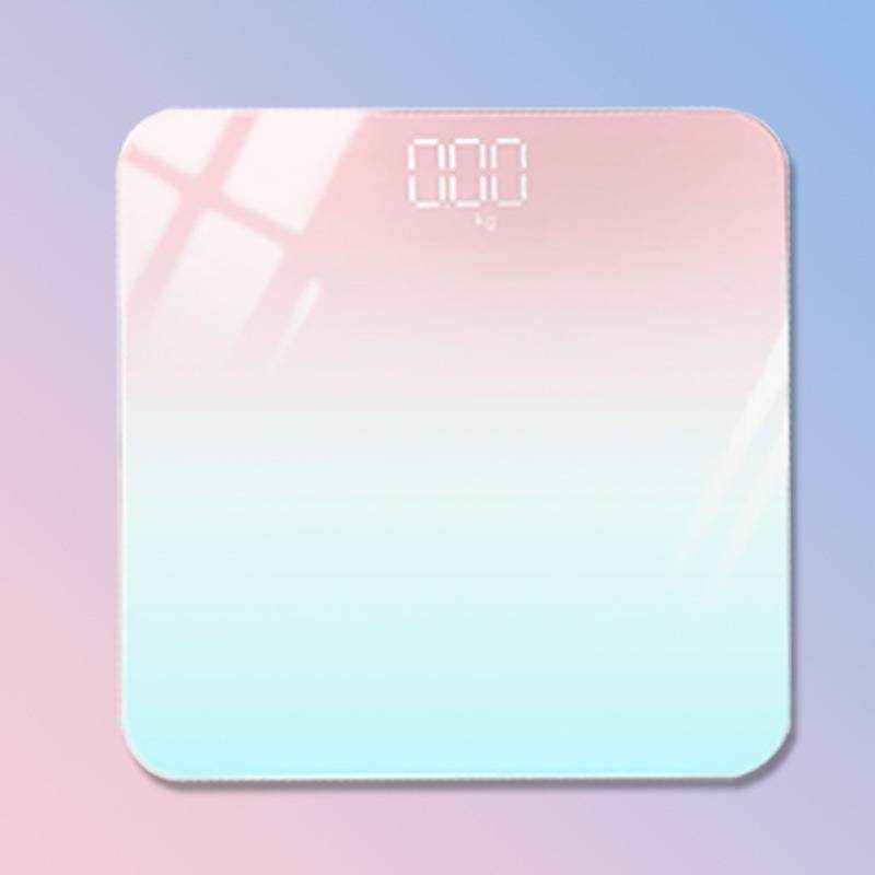 家用彩虹紫色充电电池光渐变色智能健康测量体重电子人体秤