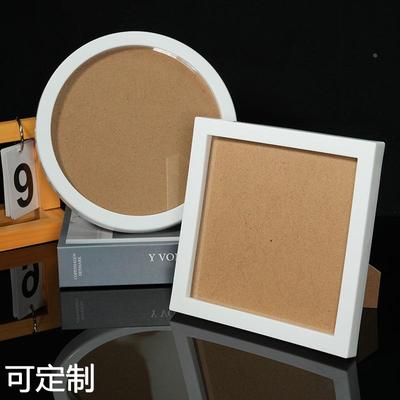 pvc塑料油画棒相框正方形钻石画框diy儿童手工作品圆形装裱框白色