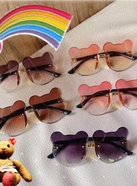 2025新款网红儿童猫耳朵遮阳墨镜  儿童潮流时尚太阳镜