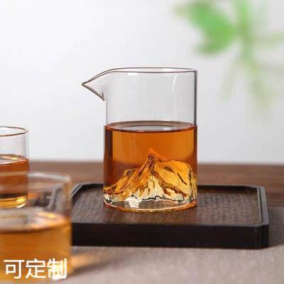 家用观山创意茶滤功夫茶分茶杯高硼硅玻璃公道杯茶具配件分茶器