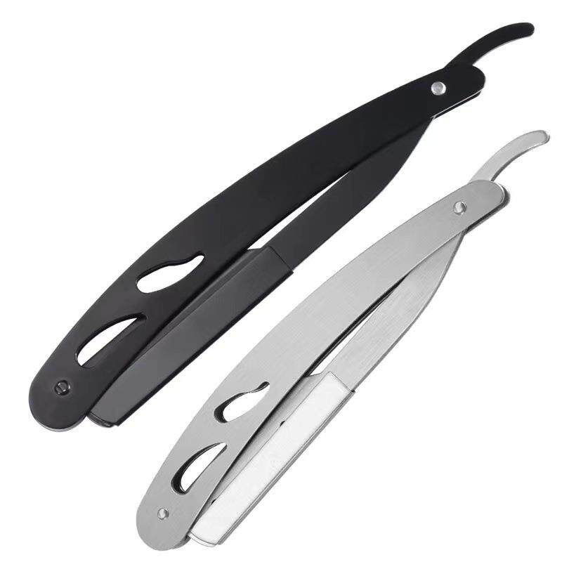 全钢老式剃须刀手动刮胡刀架美发刀剃刀手动折叠剃须刀复古剃须刀