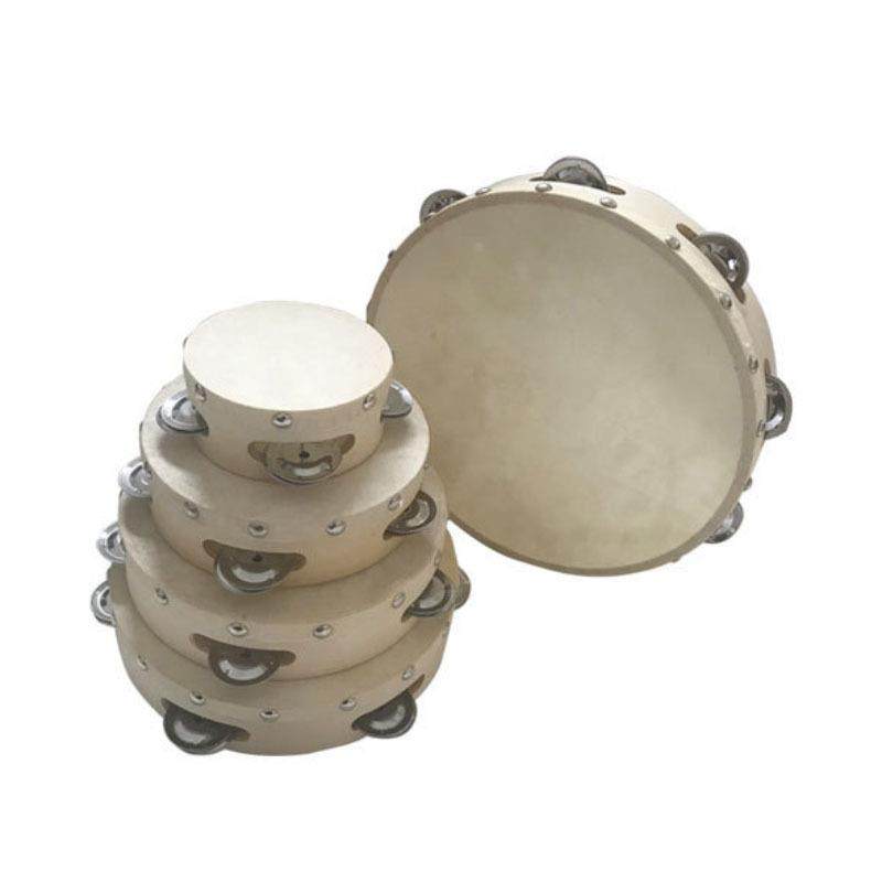 羊皮铃鼓打击乐器 手摇铃 手鼓 手拍鼓舞蹈表演素色手铃鼓