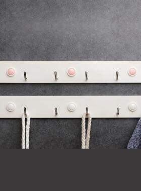 创意白色塑料排钩居家办公室挂衣钩免打孔壁贴六连挂衣钩