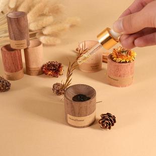 2025新款梯田实木香薰摆件大小圆柱形室内高级香氛扩香木装饰品定