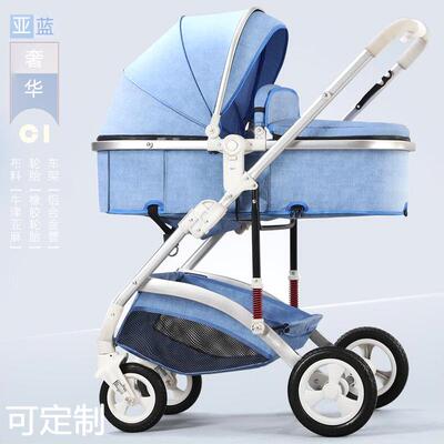 高景观婴儿推车可坐躺轻便折叠一键收车减震新生儿童宝宝推车混批