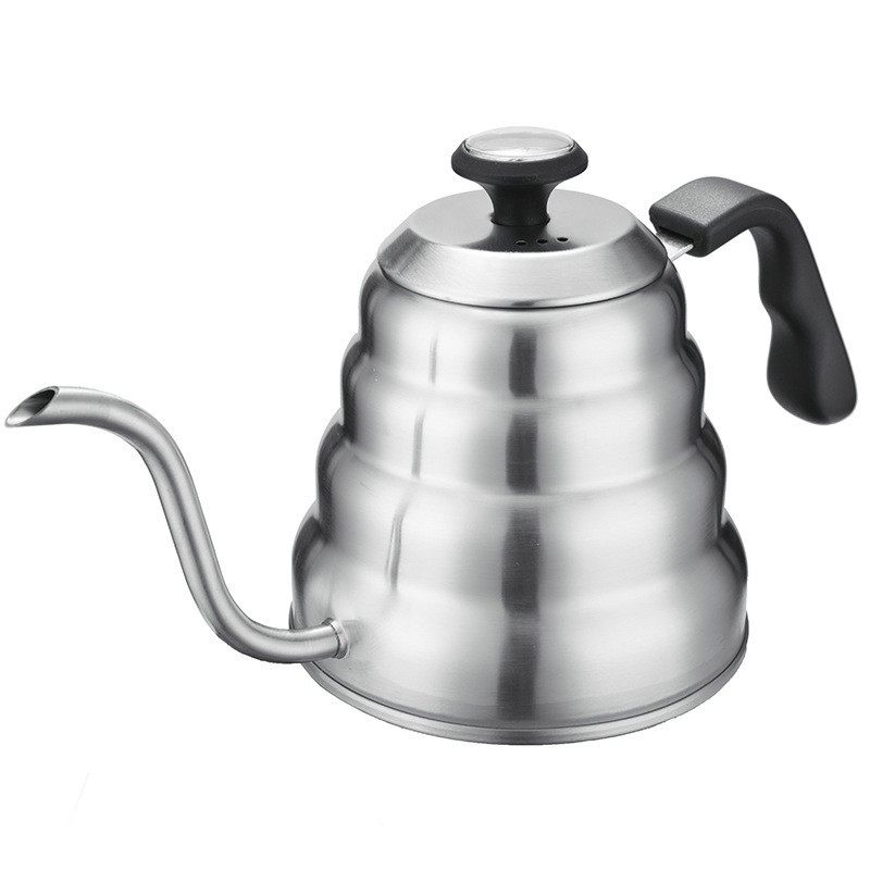 V60不锈钢细口壶1200ML带温度计手冲咖啡壶咖啡器具家用滴滤壶