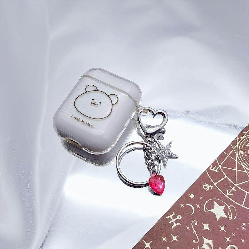 y2k千禧辣妹街头朋克闪钻五角星爱心钥匙扣时尚小众设计卡册挂件