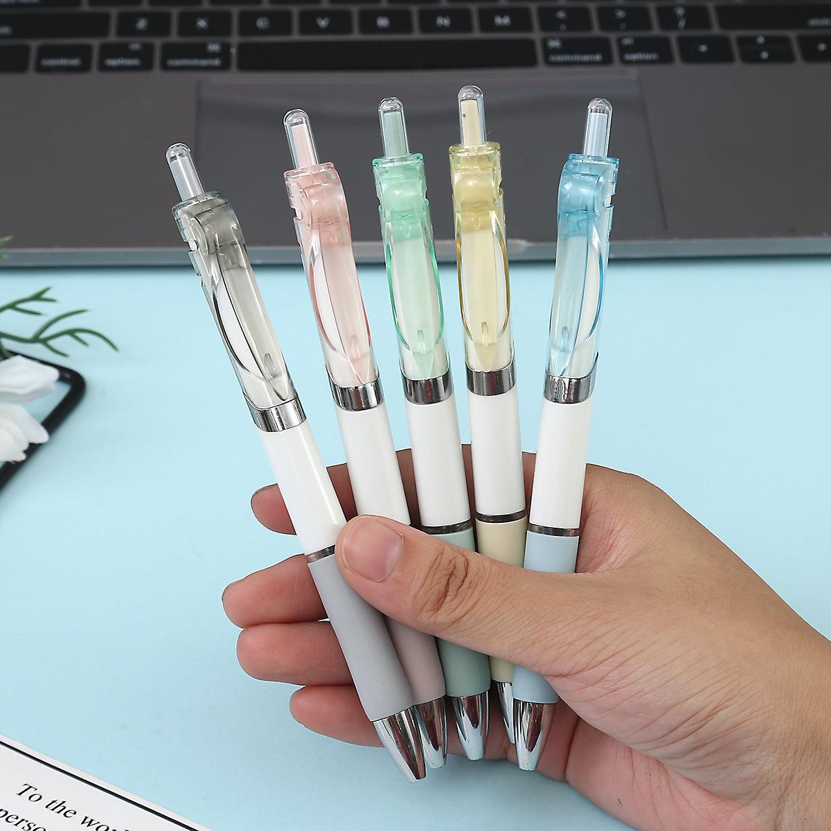 莫兰迪系列果冻色K35按动笔简约中性笔0.5mm黑学生刷题笔S11同款定制